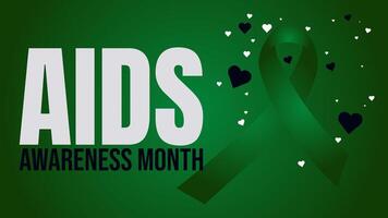 AIDS Awareness Month, Educate, Prevent, Support vector