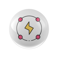 A button with a lightning bolt on it png