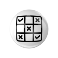A white button with a check mark on it png