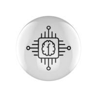 A white button with a brain symbol on it png