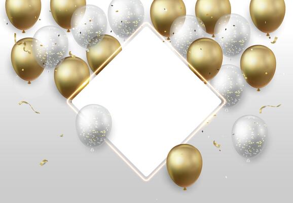 Elegant White and Gold Balloon Celebration