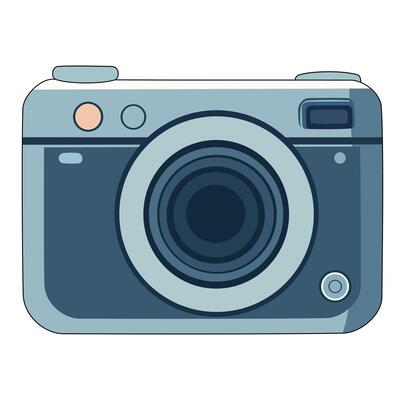 Cartoon Camera Digital Vectors Illustration