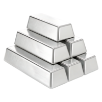 Stack of silver bars, wealth, finance, success png