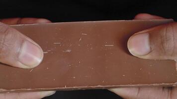 Exploring the texture of a chocolate bar video