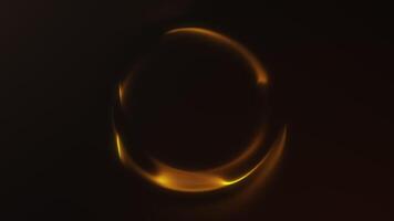 Golden glowing energy sphere with luxurious particle swirl and magical plasma flow on dark background. Elegant sci-fi orb loop for business and futuristic visuals. 4K 60 fps seamless graphic. video