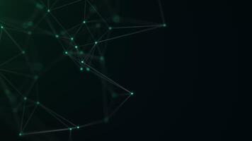 Abstract 4K technology background featuring connected lines and floating dots. Seamless loop at 60FPS, perfect for data, science, AI, blockchain, digital, and futuristic themes. video