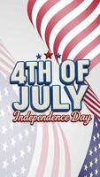 4th of july usa independence day motion graphic with abstract background design video