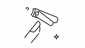 Animated Hygiene is paramount when it comes to fingernail clipping outline. video