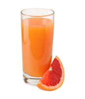 Glass of fresh grapefruit juice with a slice of grapefruit. png