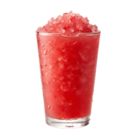 Refreshing red slushy drink in a glass png