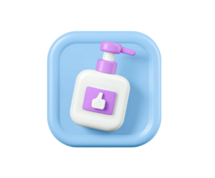 Medical record patient file folder 3D render icon. For healthcare documentation or EHR systems. Isolated transparent for admin or patient portals. png