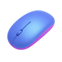 Blue 3D wireless computer mouse. Represents digital navigation, user interaction, technology, computer use. Perfect for modern workspace themes. Rendered, isolated. png
