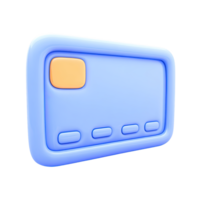 Light blue 3D credit card icon with numbers. Symbolizes secure payments, finance, e-commerce, banking. Ideal for online shopping. Rendered visual, isolated. png