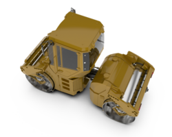 A yellow construction vehicle on a white background png
