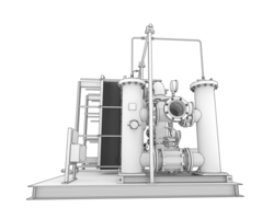A 3d rendering of a gas compressor png