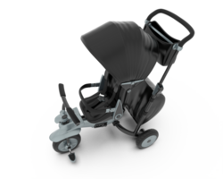 A black stroller with a seat and a seat png