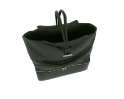A green bag with handles on a black background png