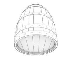 A 3d model of a barrel with a hole in it png