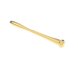 A gold baseball bat with a handle on a black background png