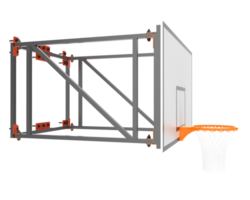 A basketball hoop and net on a black background png