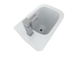A white bathtub with a drain and a faucet png