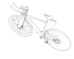 A bicycle is shown in a 3d rendering png