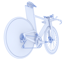 A bicycle is shown in blue and white png