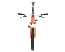 A bicycle is shown in an orange color png