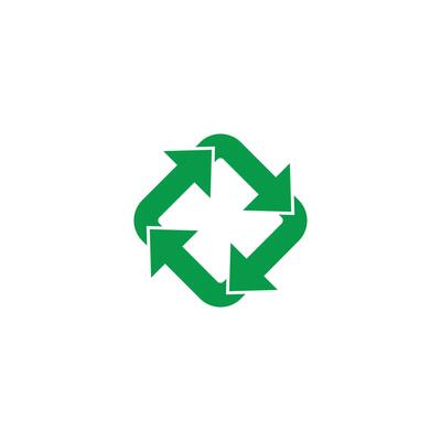circles motion green recycle arrows symbol
