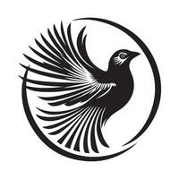 Circular Partridge Bird Logo Design image isolated on white background. vector