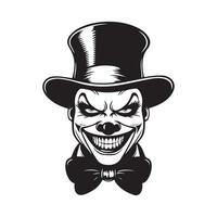 Clown face with hat image isolated on white background vector
