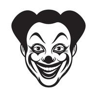 Clown Face image isolated on white background. vector
