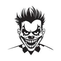 Smile Clown Face image isolated on white background. vector