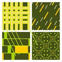 a stylish seamless pattern collection with a combination of green colors. Suitable for application on fabric, paper, and various other decorations vector
