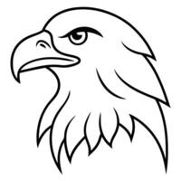 Expressive Eagle Head with Color Play vector