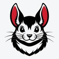 Cute Chinchilla Mascot Identity vector