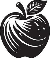 An apple logo with a black and white design vector