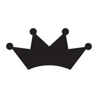 A bold black crown silhouette icon on a white background, symbolizing royalty, power, leadership, and prestige. Ideal for use in logos, graphic design, branding, and digital art. vector