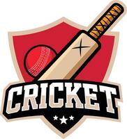 cricket tools with Bat Ball and wicket art design vector