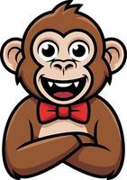 monkey art design look like European vector