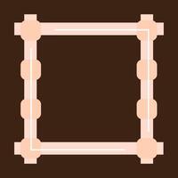 square frame with a brown background vector