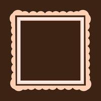 a square frame with a pink border on a brown background vector