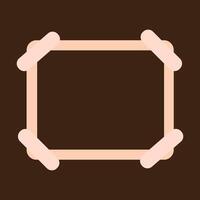 a square frame with two wooden sticks on it vector
