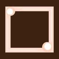 a square frame with circles on it vector