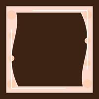 a square frame with pink and brown dots on it vector