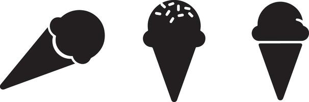 Ice cream cone icon set illustration vector