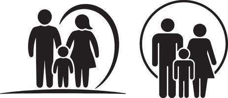 Family Icon Illustration Of Parents And Child Group Together vector