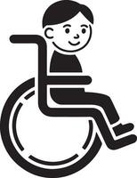 Wheelchair User Symbol Depicting Accessibility And Inclusion With A Simple Flat Design Style vector