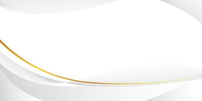 Clean White Design with Golden Arcs and Subtle Line Patterns vector