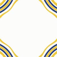 Abstract Background with Yellow and Blue Curved Stripes Frame vector